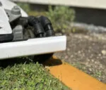 Robotgræskant i 2mm cortenstål, B 11cm, flere længder
