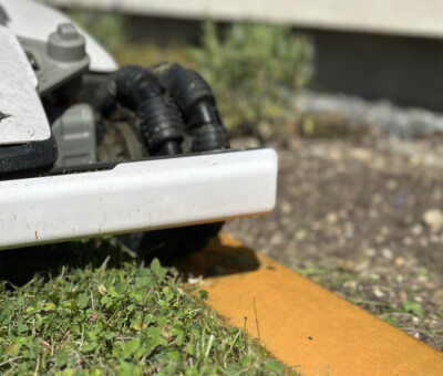 Robotgr&aelig;skant i 2mm cortenst&aring;l, B 11cm, flere l&aelig;ngder